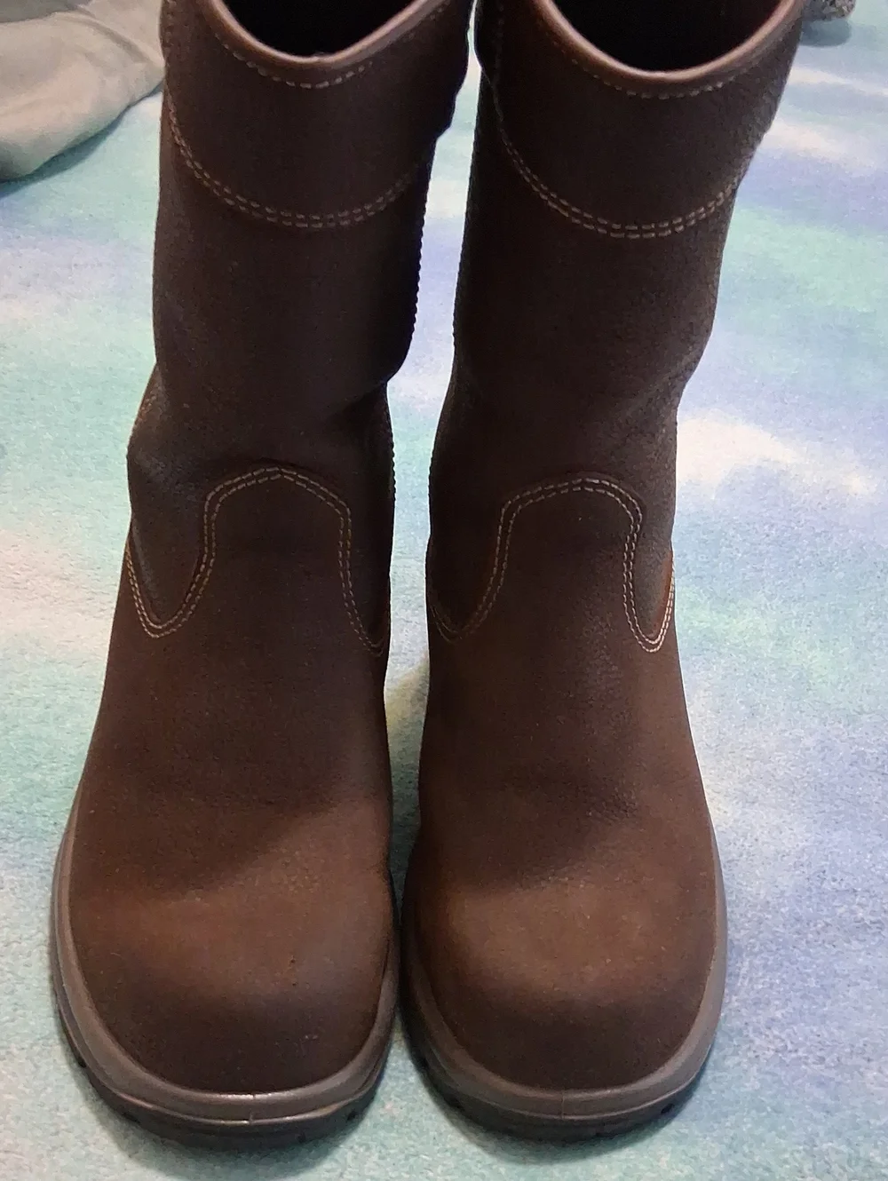 Avenger Kids Brown Suede Mid-Calf Pull-On Boots